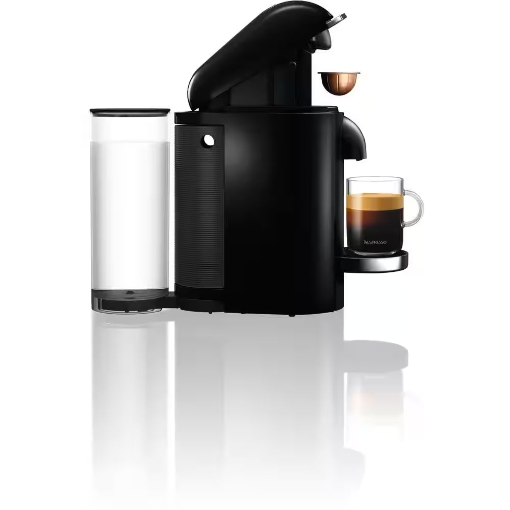 Nespresso Vertuoplus Deluxe 1 Cup Coffee and Espresso Machine in Piano Black