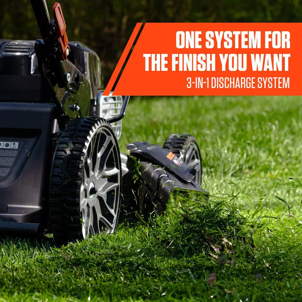 21 In. 163 Cc Briggs and Stratton Gas 3-In-1 One Blade RWD Self-Propelled Walk behind Lawn Mower W/ 7 Height Adjustments