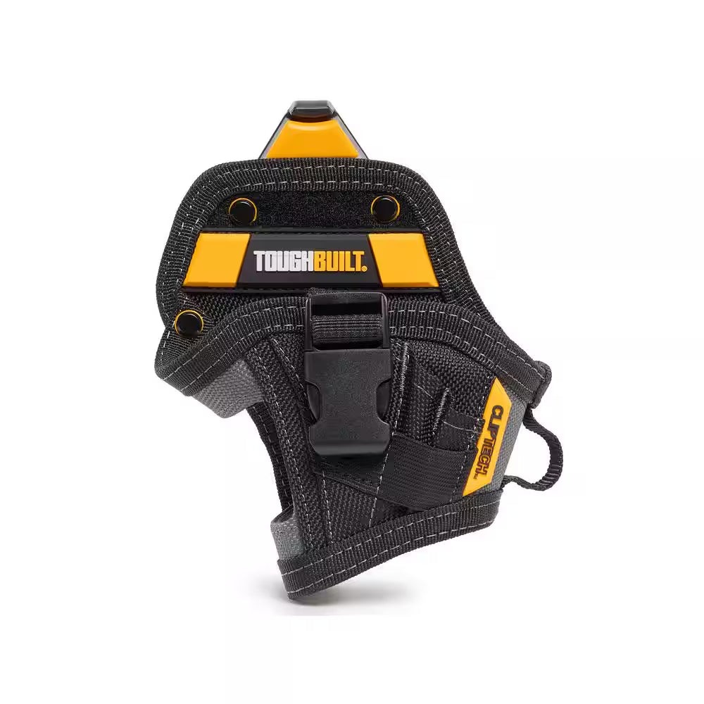 Compact Drill Holster in Black with Cliptech Hub, Drill-Bit Pockets and Robust Rivet-Reinforced Construction