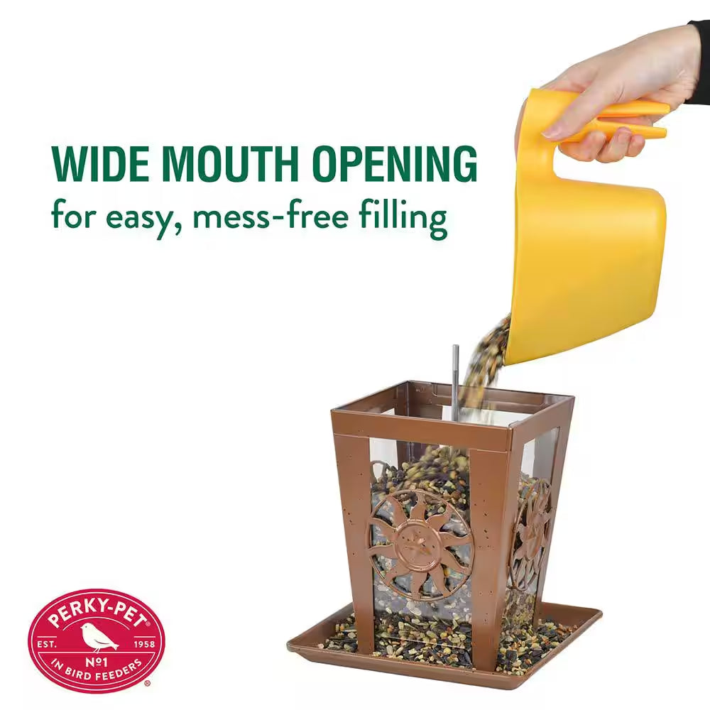 Sun and Star Lantern Rust-Resistant Durable Easy-To-Fill Hanging Bird Feeder - 3.5 Lb. Capacity