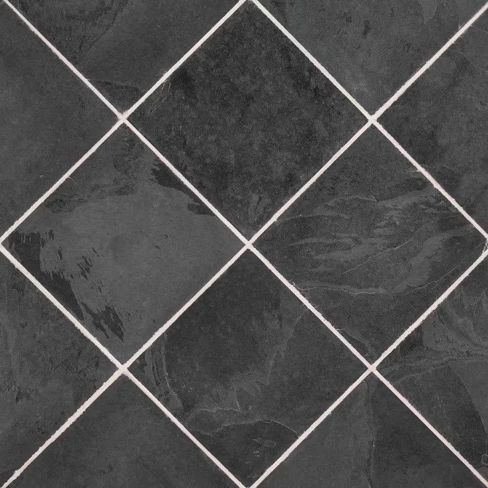 Montauk Black Classic Gauged Slate Tile, 12 In. X 12 In. Floor and Wall (10 Sq. Ft. / Case)