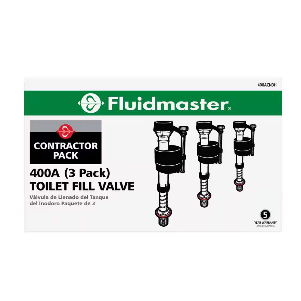 400A Universal Toilet Fill Dual Flush Valve (Contractor 3-Pack)