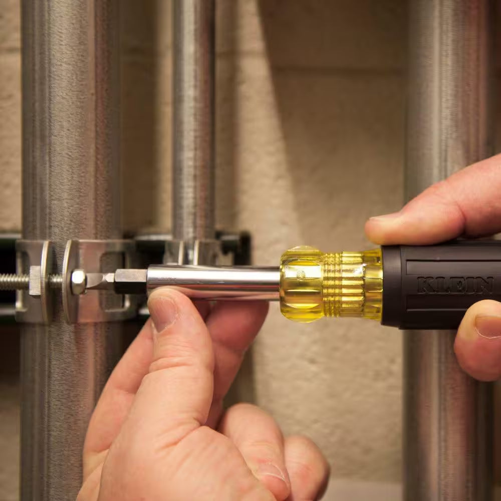 Heavy-Duty Multi-Bit Screwdriver/Nut Driver- Cushion Grip Handle