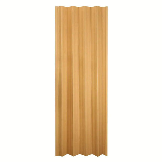 Via 36 In. X 80 In. Oak Vinyl Accordion Door with Hardware