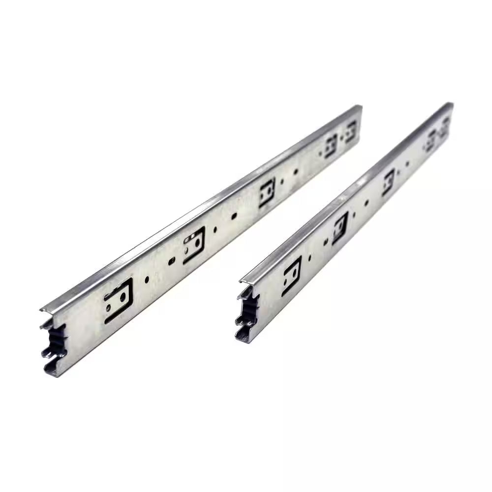 22 In. Side Mount Full Extension Ball Bearing Drawer Slide with Installation Screws 1-Pair (2 Pieces)