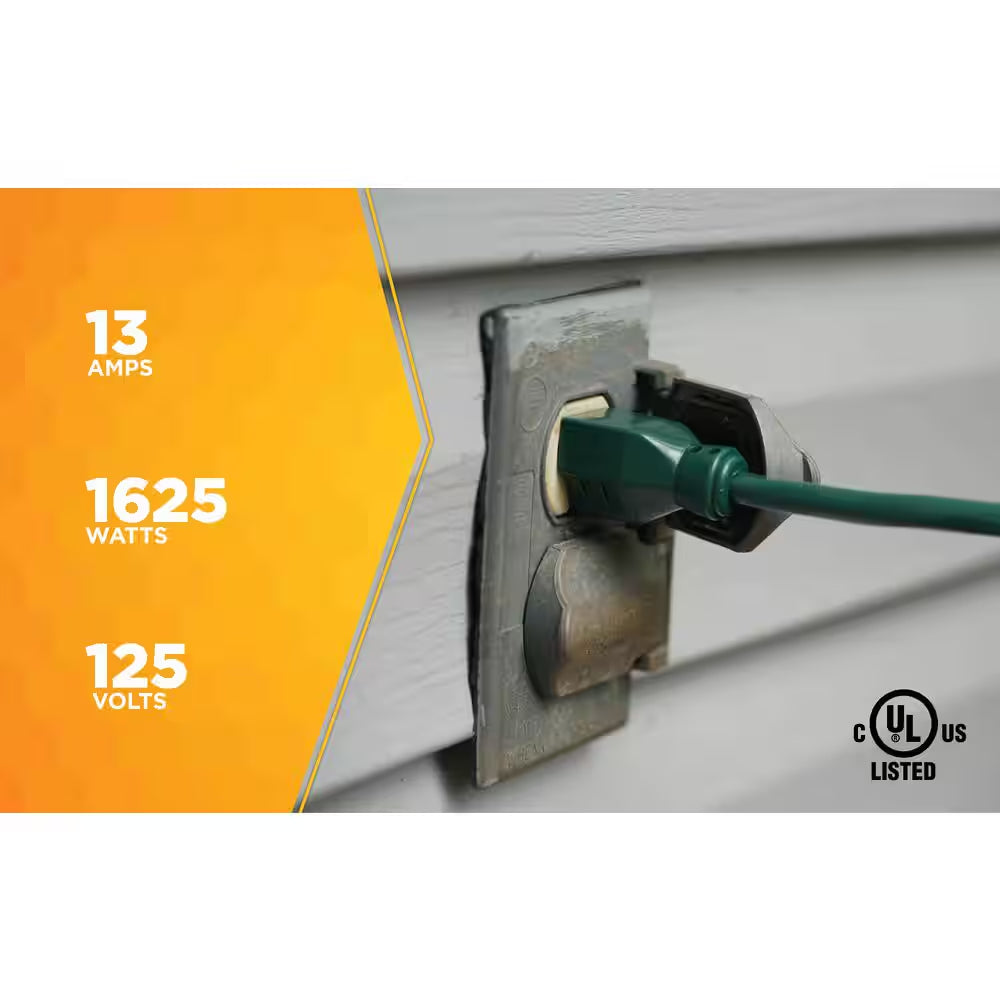 8 Ft. 16/3 SJTW Tri-Source (Multi-Outlet) Yard Master Outdoor Extension Cord