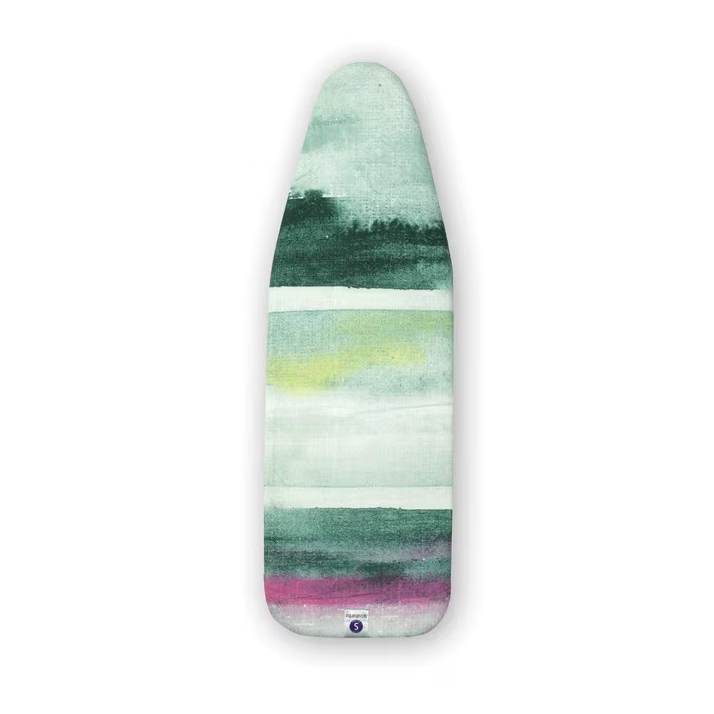 Tabletop Ironing Board S 37 X 12 in with Collapsable Legs and Storage Hook, with Morning Breeze Cover and White Frame