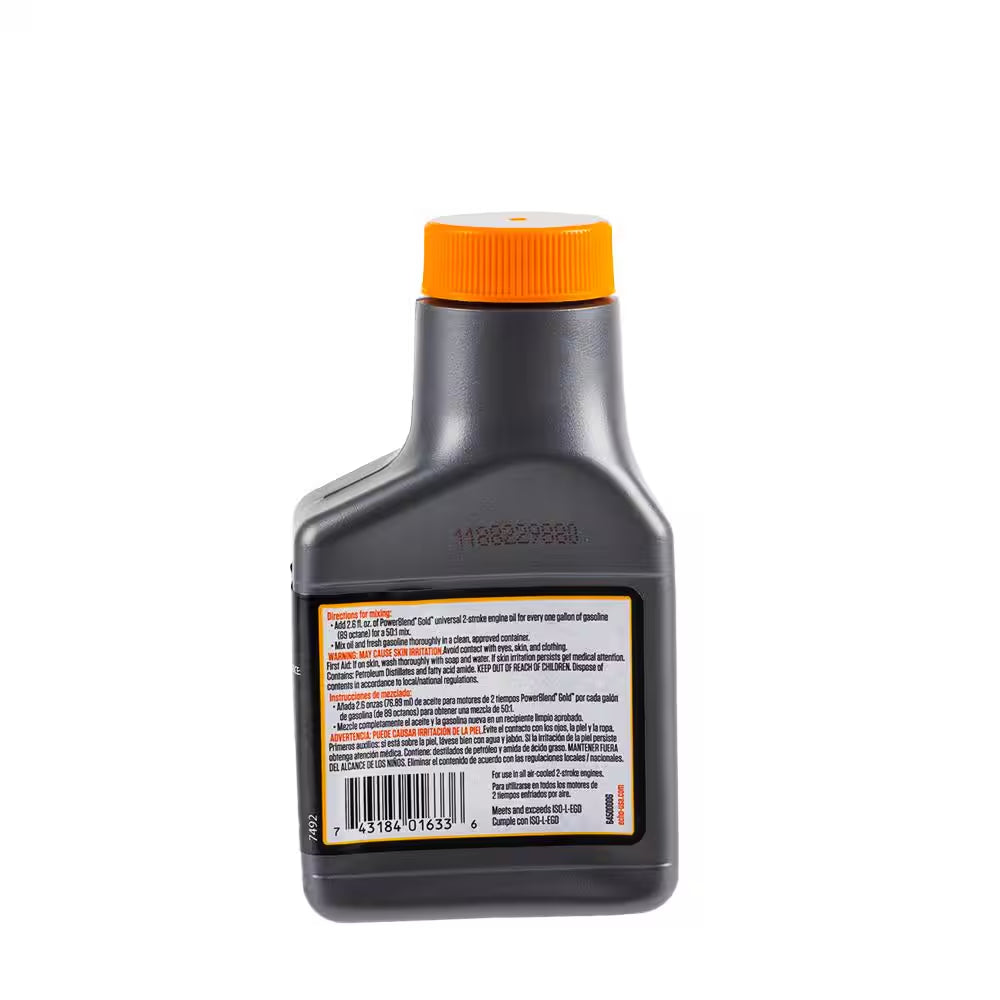 Powerblend Gold 2.6 Oz. 2-Stroke 2-Cycle Engine Oil for 50:1 Mixing with 1 Gallon of Gas