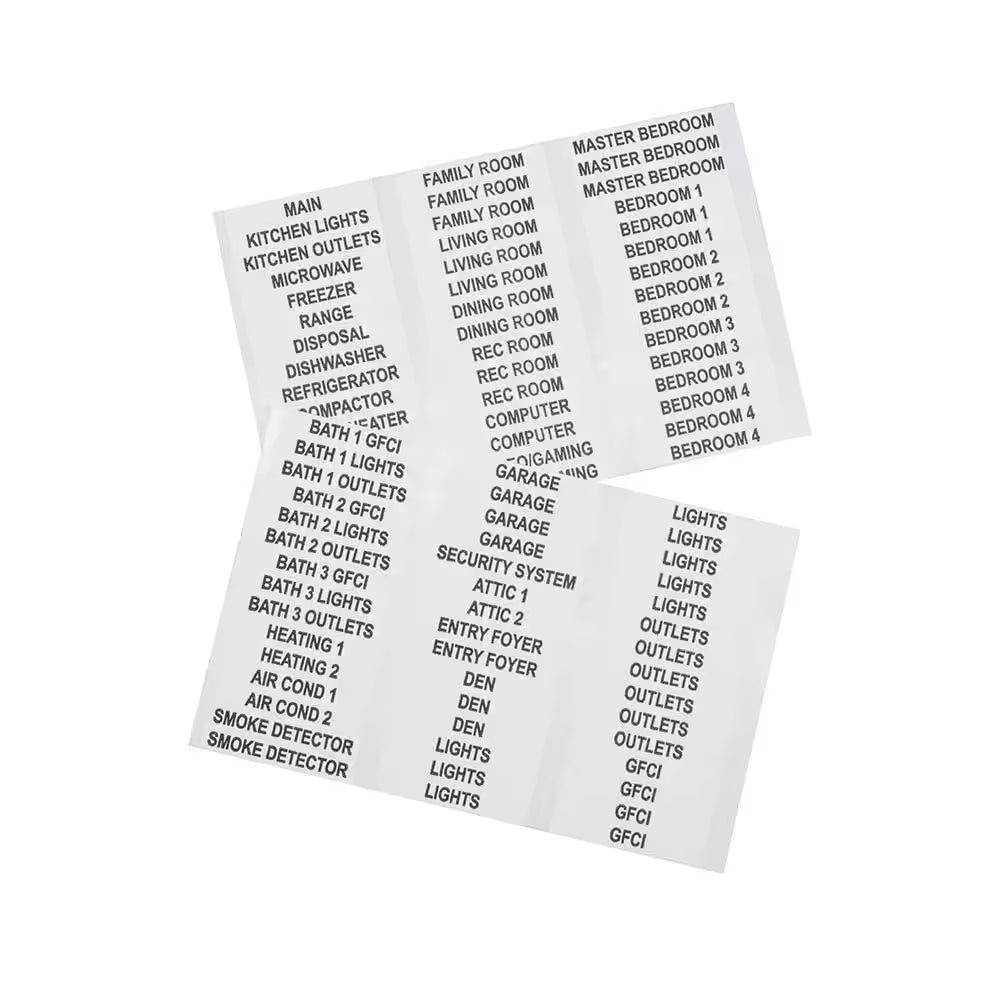 Wire Markers-Household Electric Panel W/Directory