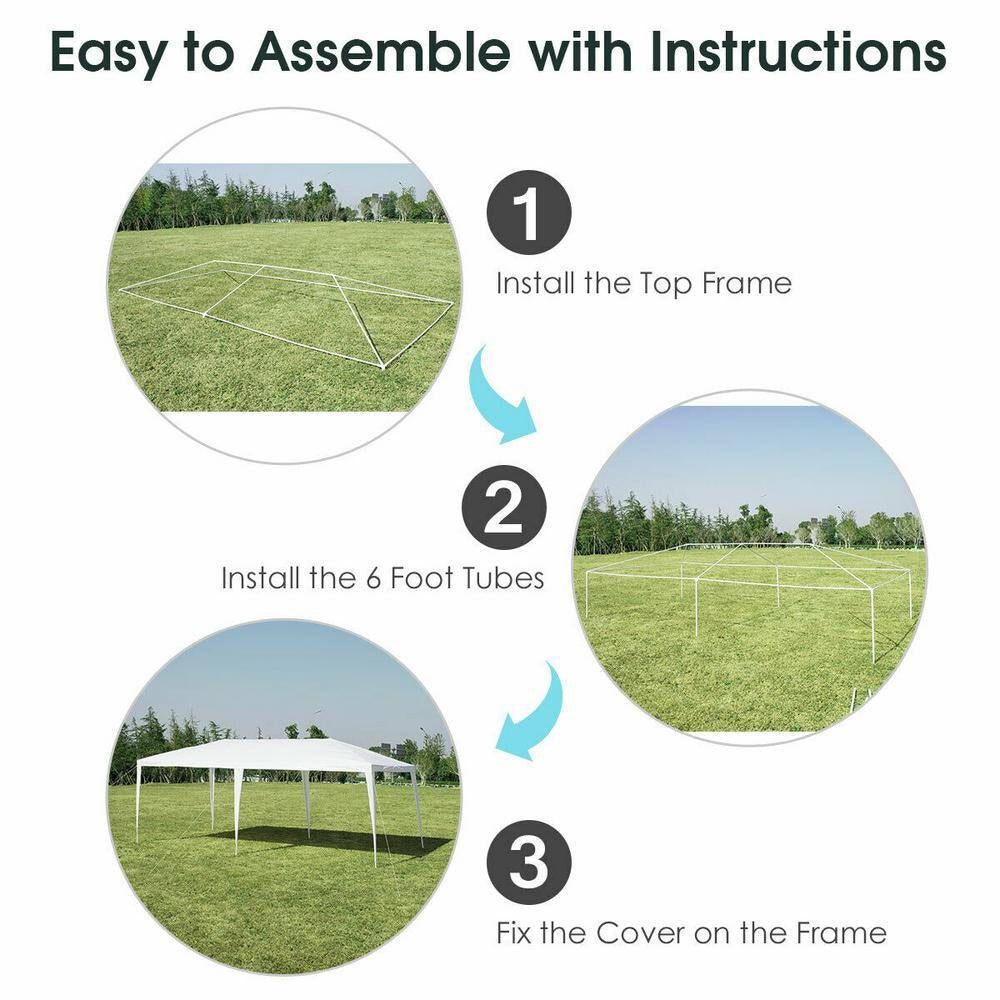 10 Ft. X 20 Ft. Outdoor Party Wedding Tent Heavy-Duty Canopy