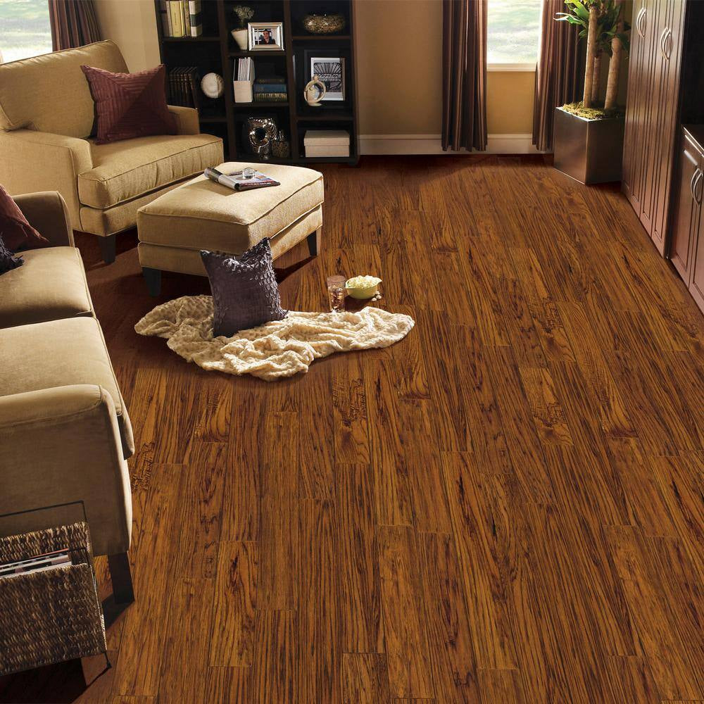 Distressed Palermo Hickory 3/8 In. T X 5 In. W Hand Scraped Engineered Hardwood Flooring (26.3 Sqft/Case)