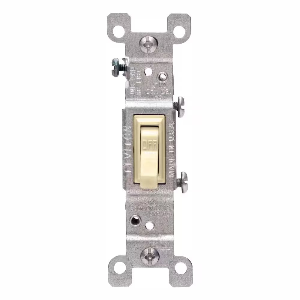 15 Amp Single Pole Switch, Ivory (10-Pack) 1451-2IM