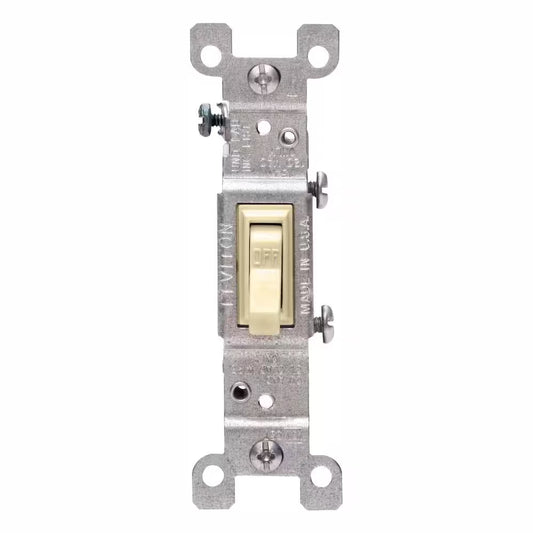 15 Amp Single Pole Switch, Ivory (10-Pack) 1451-2IM