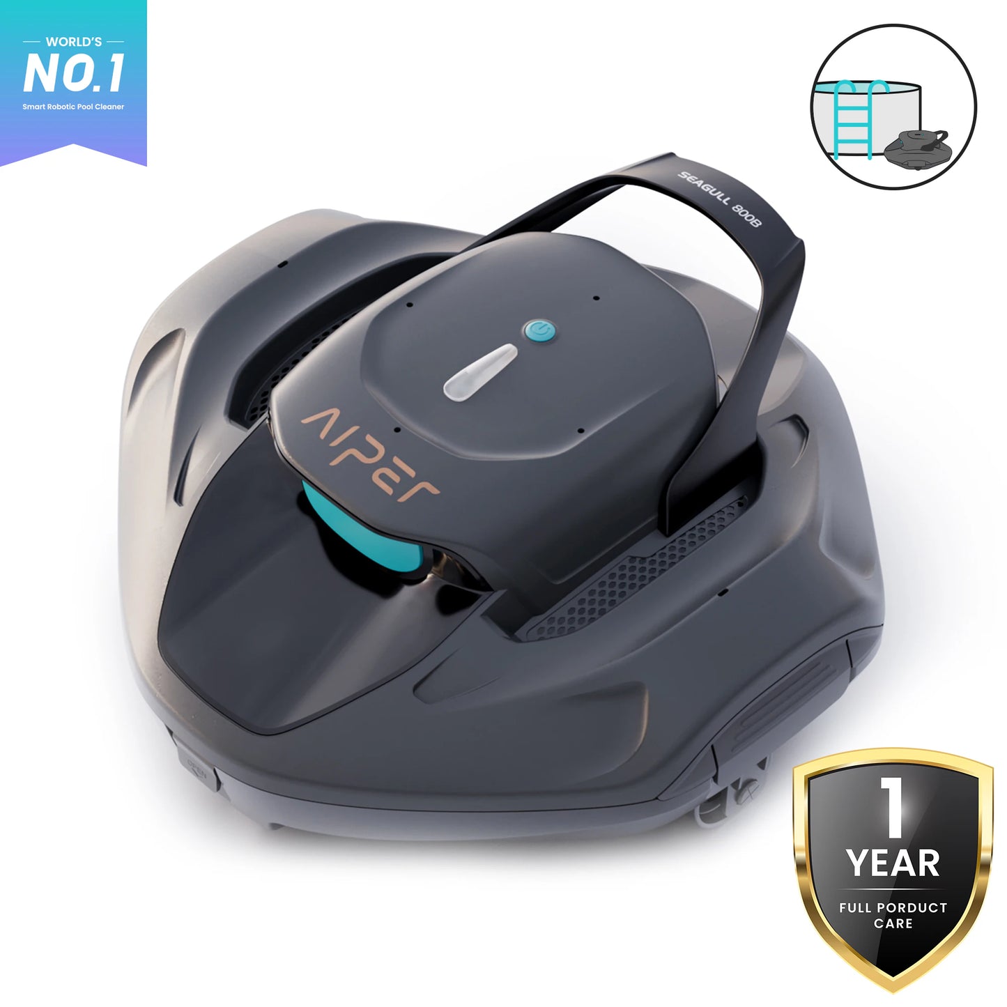 SG 800B Cordless 3.1-In Robotic Pool Vacuum
