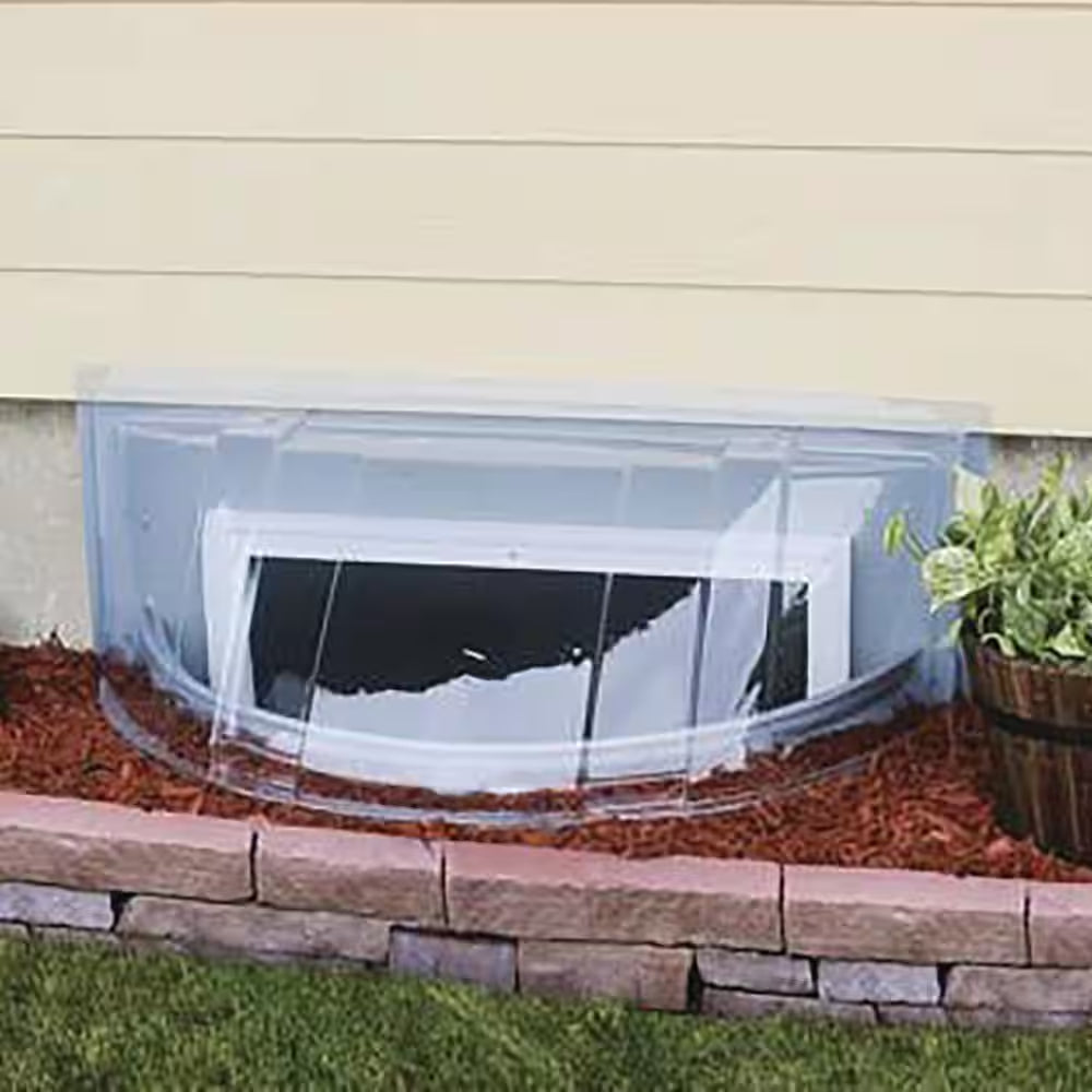 39 In. W X 17 In. D X 15 In. H Economy round Bubble Window Well Cover