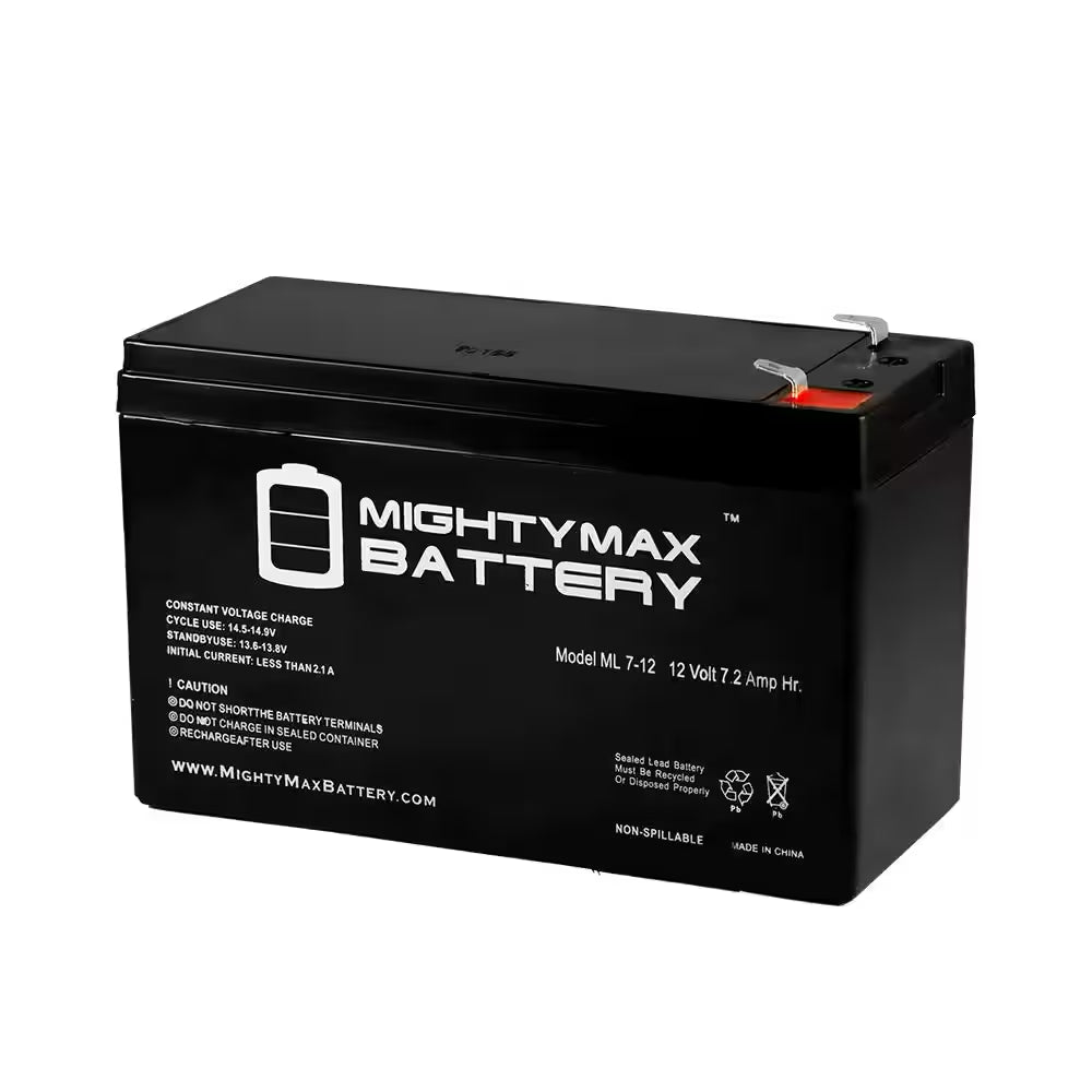 12-Volt 7 Ah Sealed Lead Acid (SLA) Rechargeable Battery