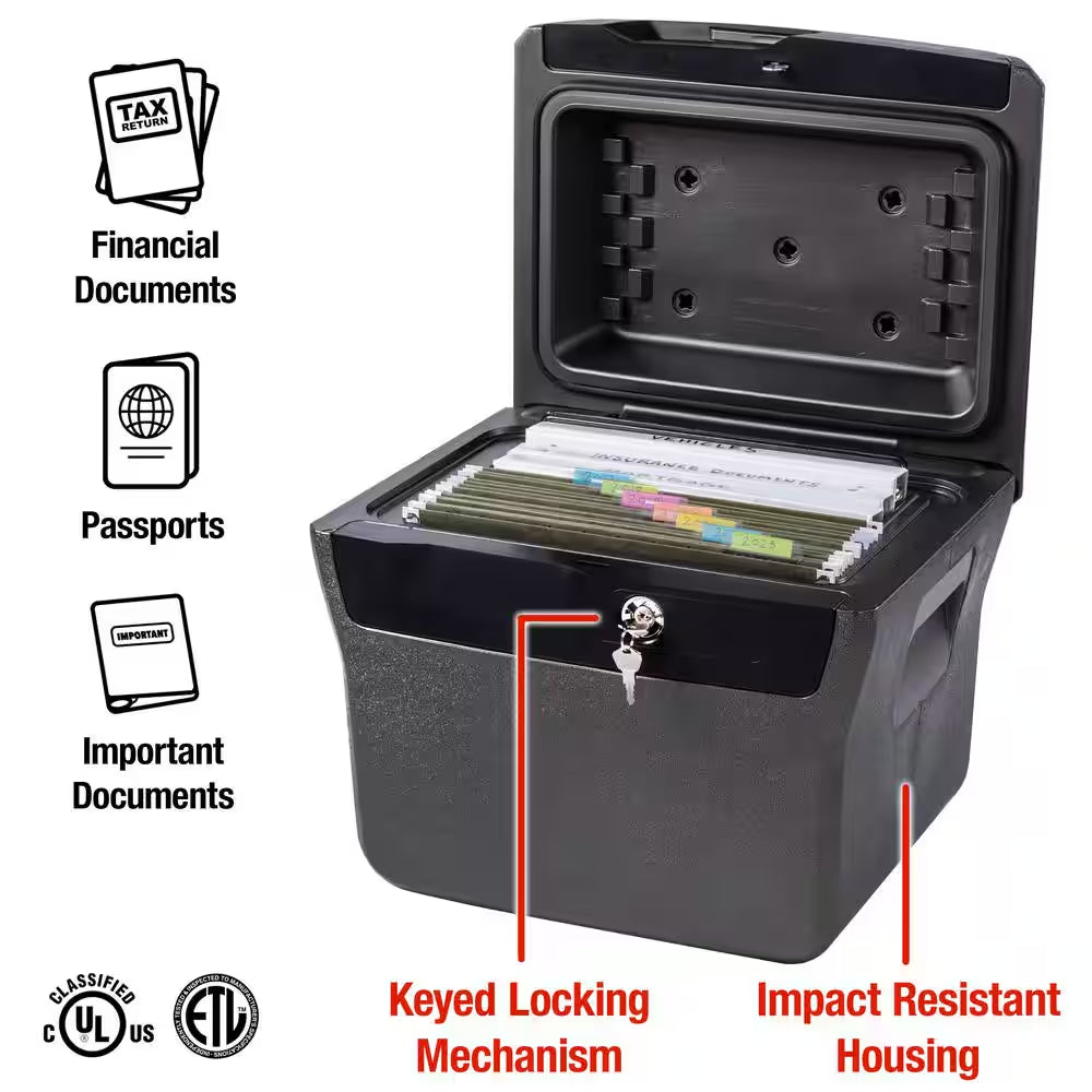 0.66 Cu. Ft. Fireproof & Waterproof Safe File Box