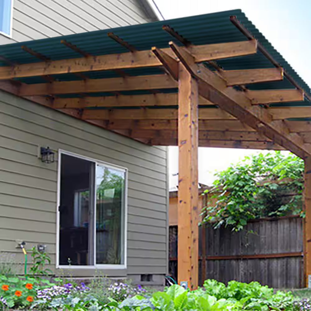 26 In. X 6 Ft. Corrugated Polycarbonate Roof Panel in Blue