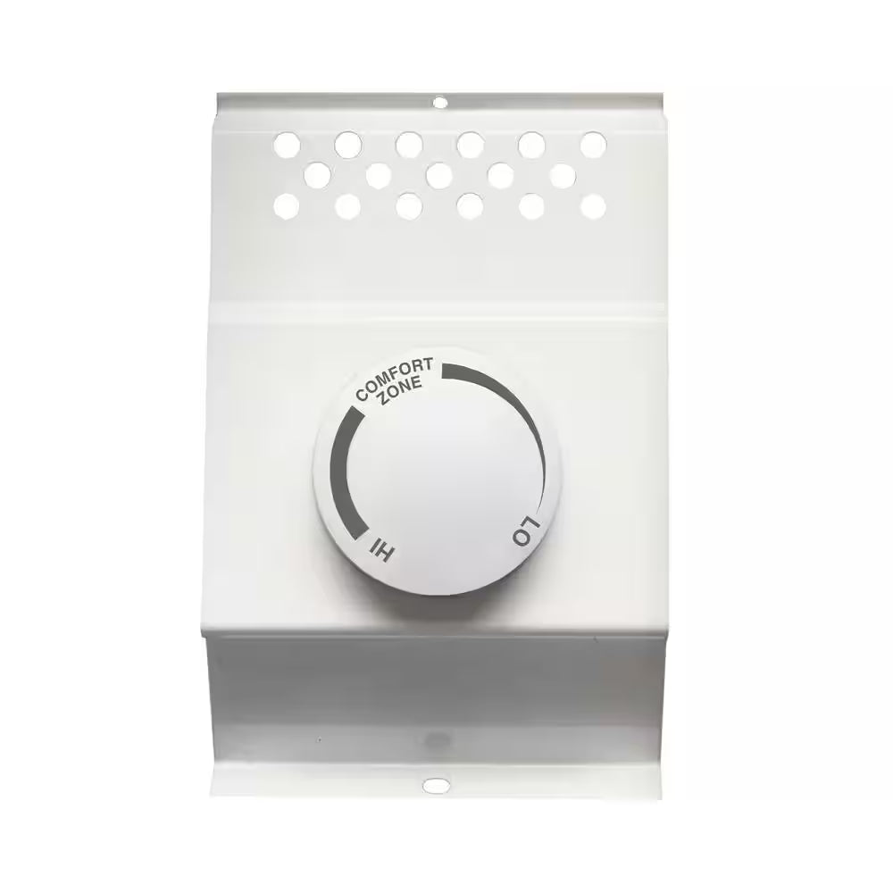 Single-Pole 22 Amp Line Voltage 120/240-Volt Mechanical Electric Baseboard Heater Mounted Thermostat in White