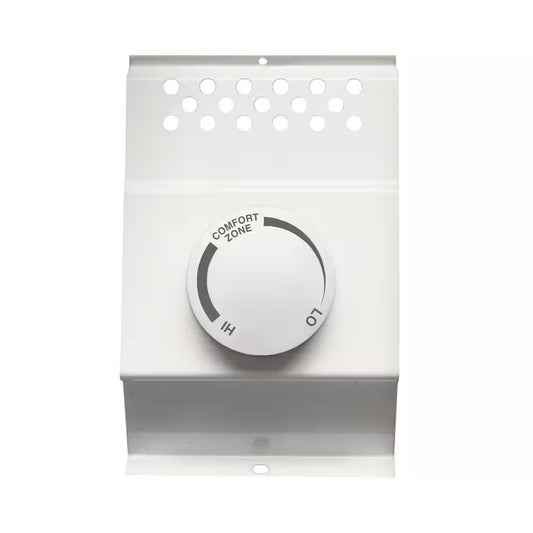 Single-Pole 22 Amp Line Voltage 120/240-Volt Mechanical Electric Baseboard Heater Mounted Thermostat in White