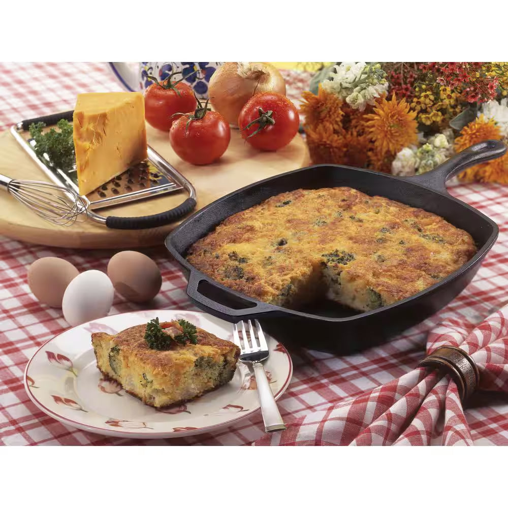 10.5 In. Cast Iron Skillet in Black