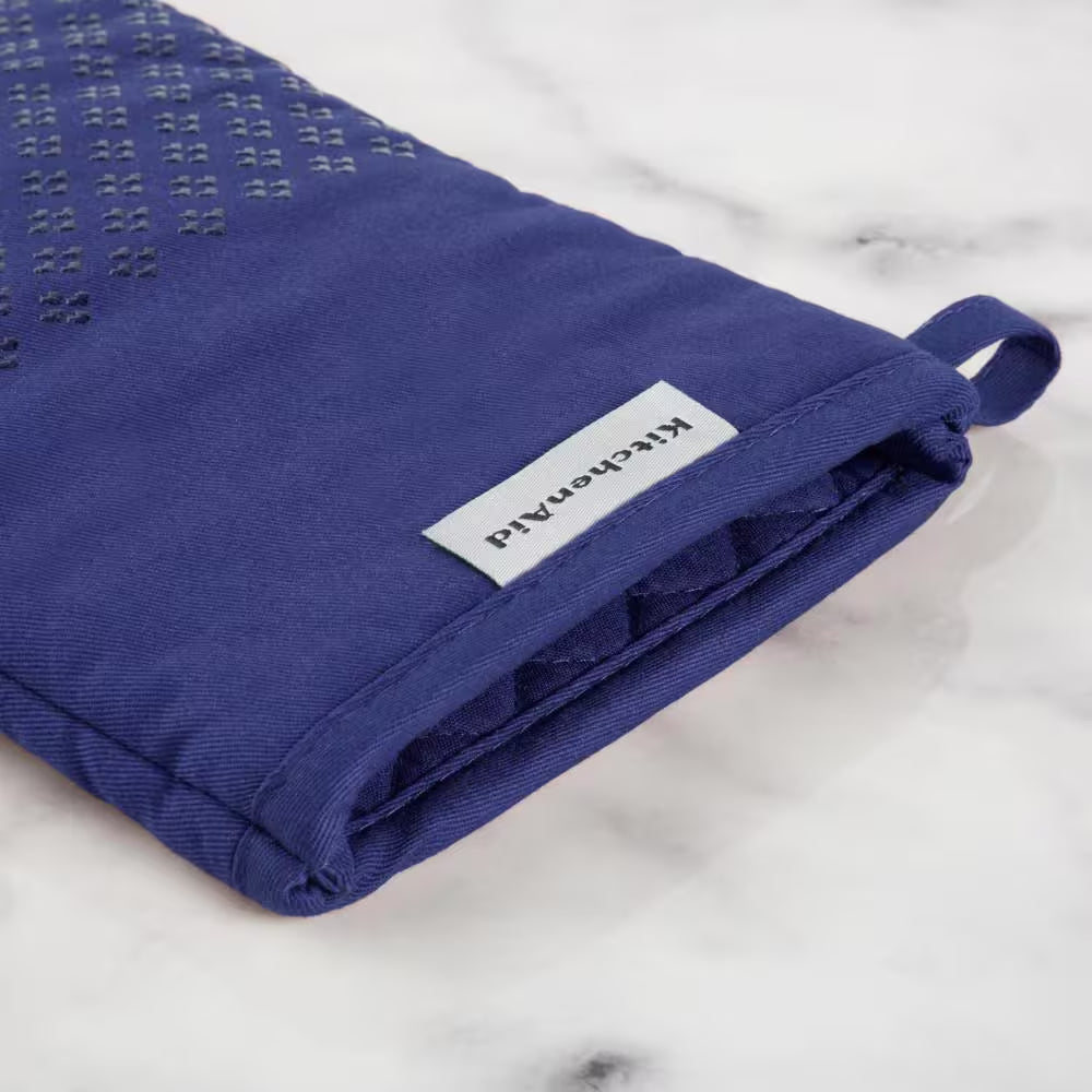 Asteroid Silicone Grip Cobalt Blue Oven Mitt Set (2-Pack)