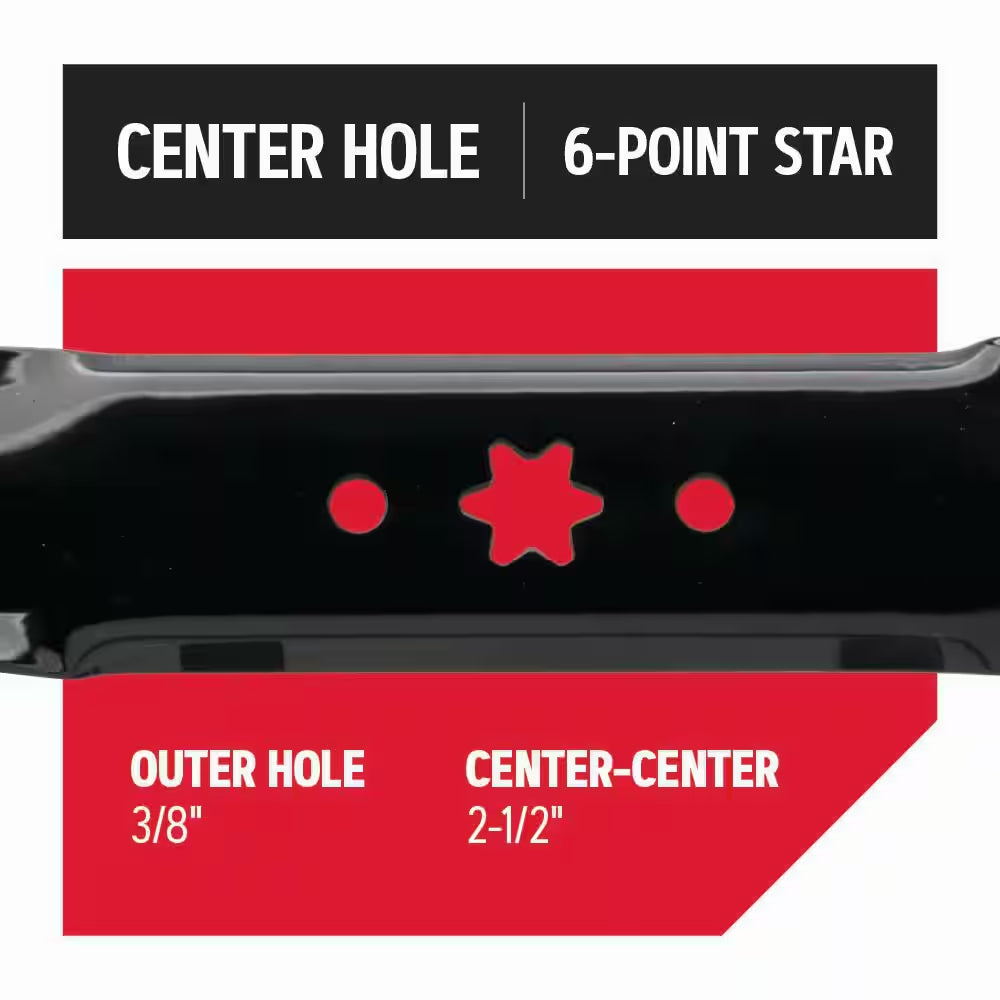 Riding Lawnmower Blades for 46 In. Deck, Fits Cub Cadet Riding Mowers, Set of 2 (46MGS1ML2)