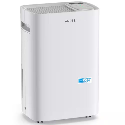 80 Pt. 5500 Sq. Ft. Dehumidifier In. White with Bucket and Drain Hose for Basement, Garage and Damp Rooms ENERGY STAR