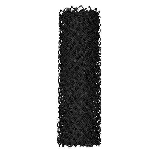 48 In. X 50 Ft. 9-Gauge Galvanized Steel Black Chain Link Fence Fabric