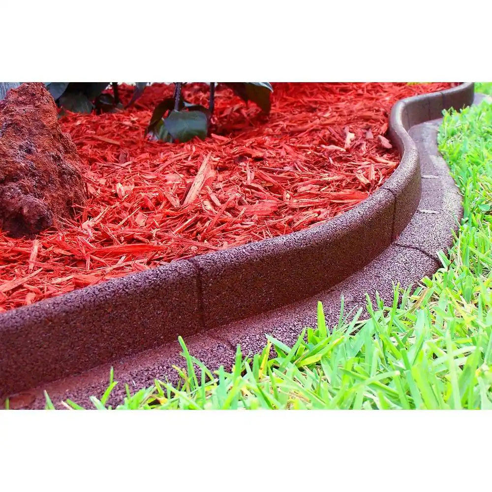 Ecoborder 4 Ft. Red Rubber Landscape Edging (6-Pack)