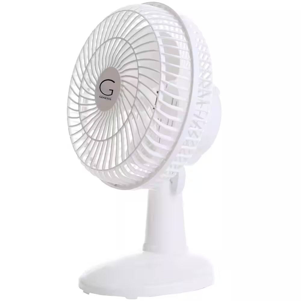 6 In. Convertible Table-Top and Clip Fan in White