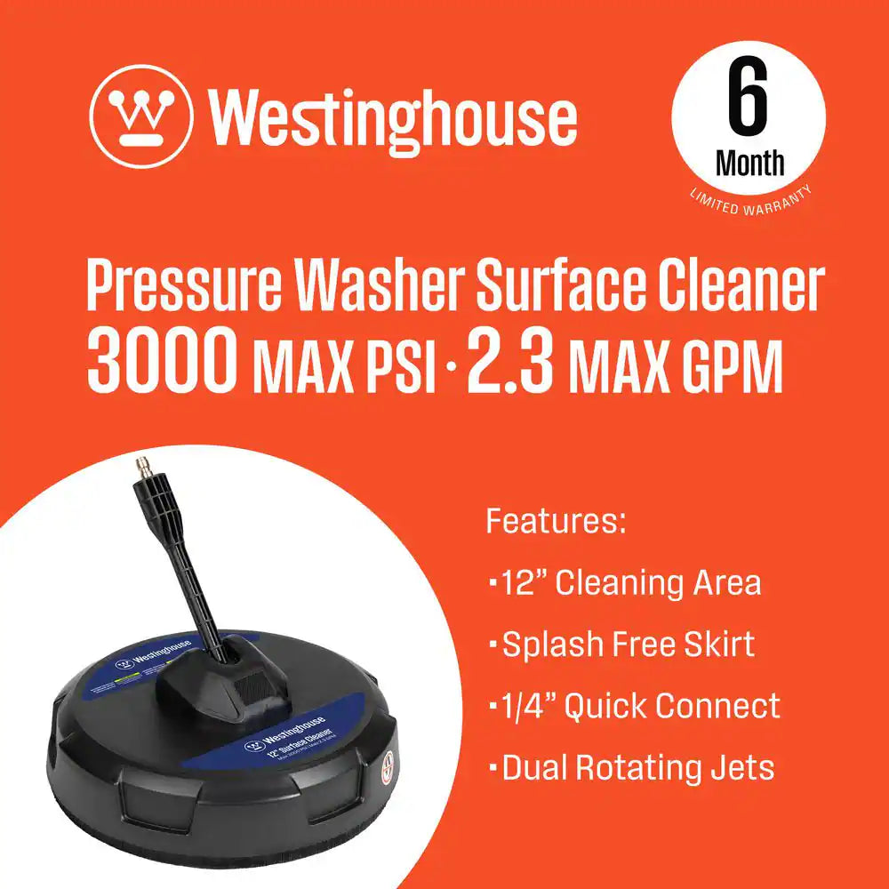 12 In. 3000 PSI Pressure Washer Surface Cleaner