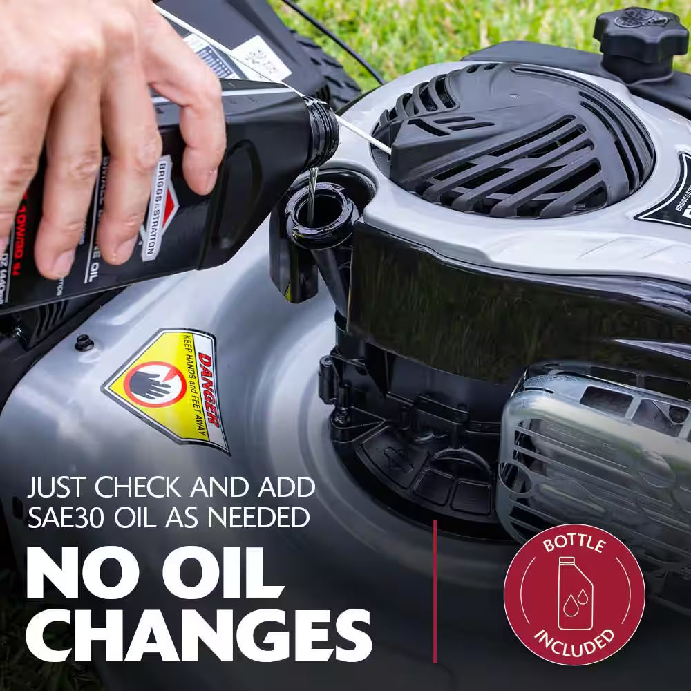 21 In. 140 Cc Briggs and Stratton Walk behind Gas Push Lawn Mower with Height Adjustment and with Mulch Bag