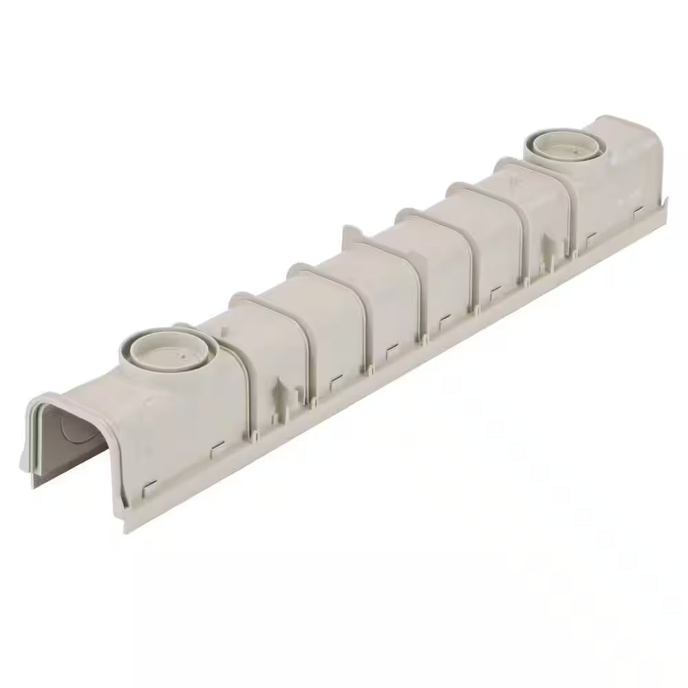 5 In. Pro Series Channel Drain Kit 5-1/2 In. X 39-3/8 In. Deep Channel, Gray Grates, End Caps/Outlet (6-Pack=19.7 Ft.)