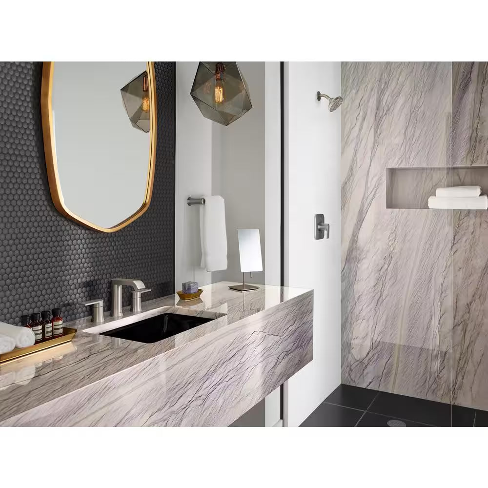 Genta LX 1-Handle 3-Spray Posi-Temp Shower Only Faucet Trim Kit in Spot Resist Brushed Nickel (Valve Not Included)