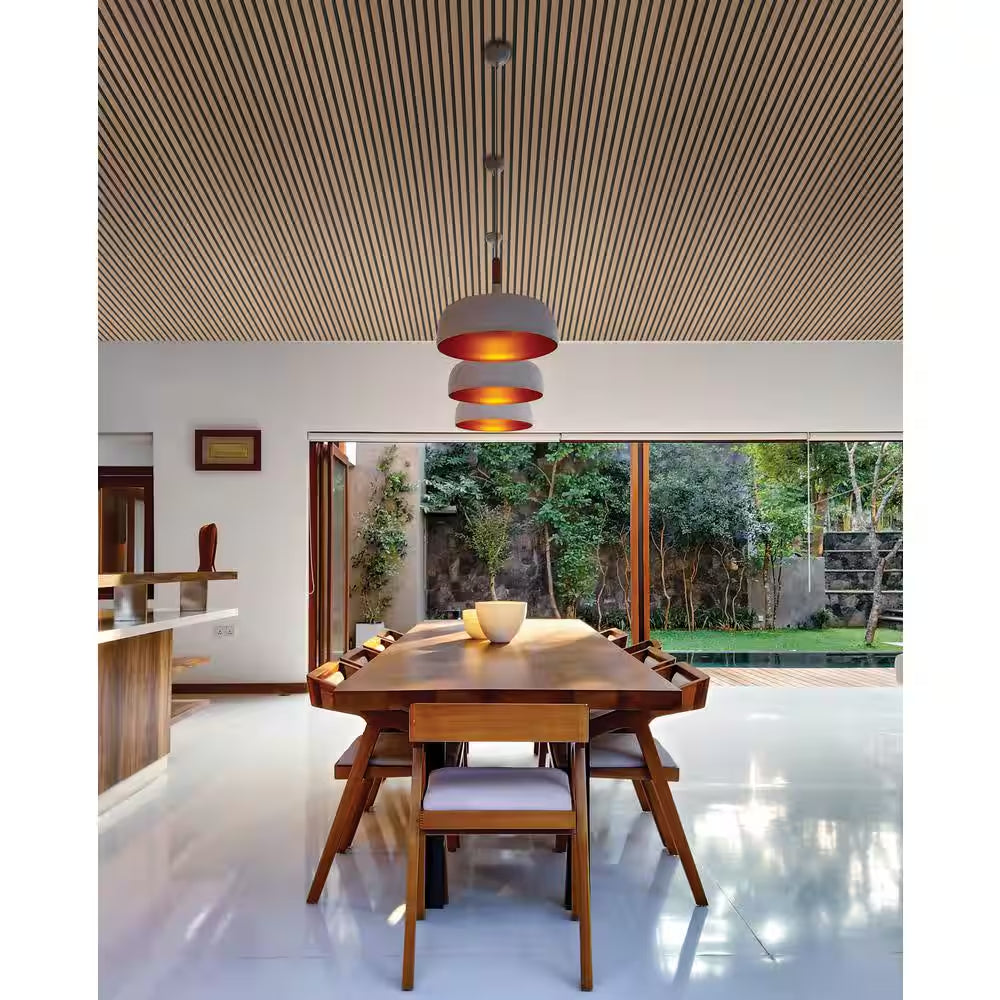 5/16" X 48" X 96" Natural Oak Decorative Slat Wall Panel