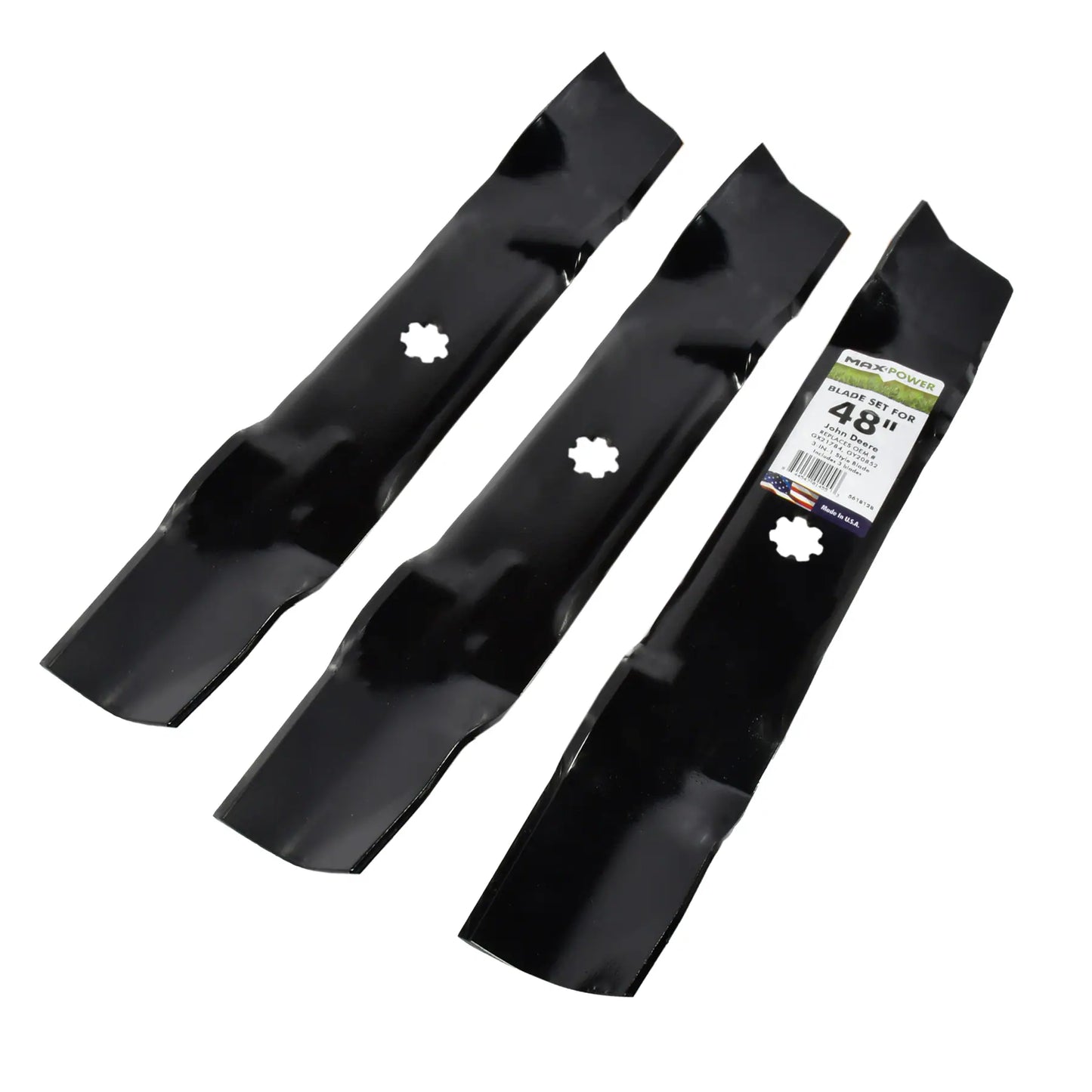 48-In Deck Standard Mower Blade for Riding Lawn 3 -Pack AM137757, AM141035, GX21784, GY20852