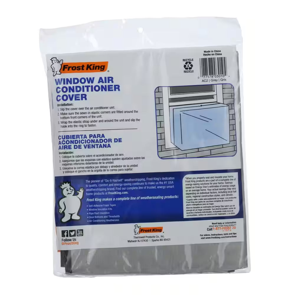 18 In. X 27 In. X 16 In. Vinyl outside Window Air Conditioner Cover for Small Units