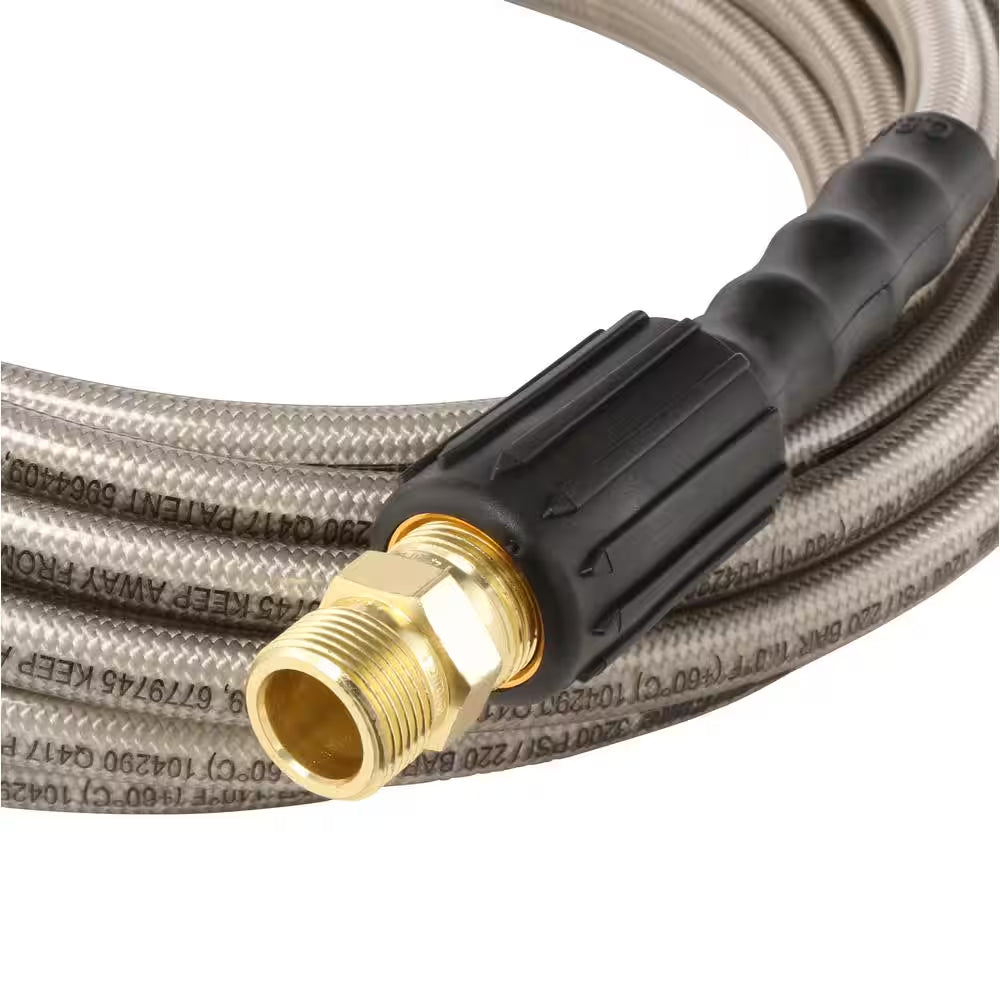 1/4 In. X 25 Ft. Hose 3200 PSI Compatible with Power Washer, Simpson, Ryobi, Westinghouse and Others with M22 Connectors