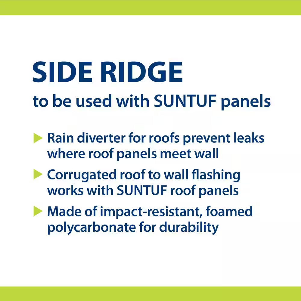4 Ft. Polycarbonate Side Ridge Flashing in Clear