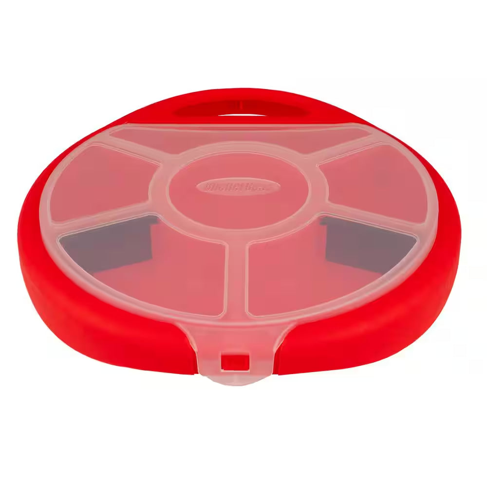 12.25 In. 5 Gal. Bucket Plastic Seat Lid Small Parts Organizer in Red