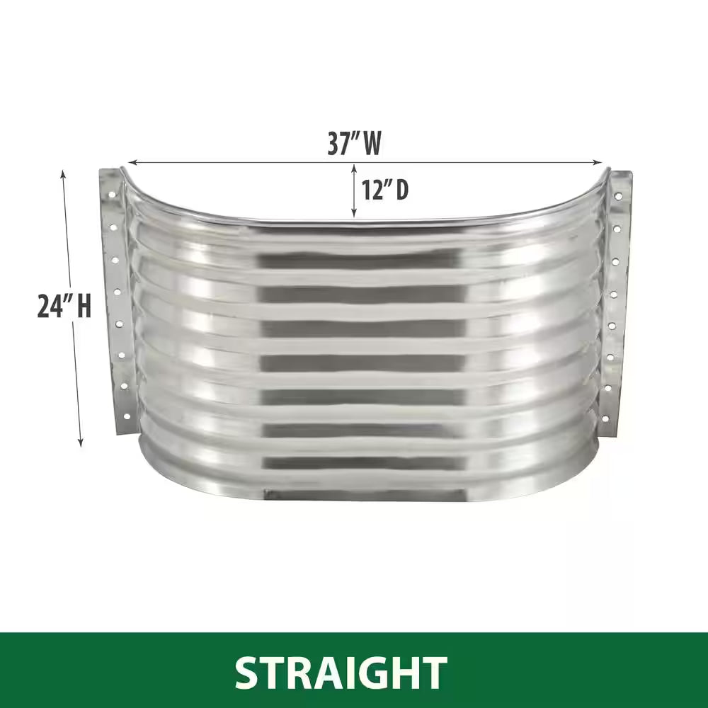 37 In. X 12 In. X 24 In. Steel Straight Area Window Well