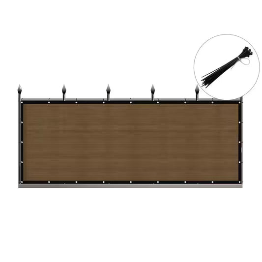 3 X 10 Ft. Privacy Fence Screen Heavy-Duty 90% Blockage Shade Cover Fencing Net for Wall Garden Gazebo Backyard Brown