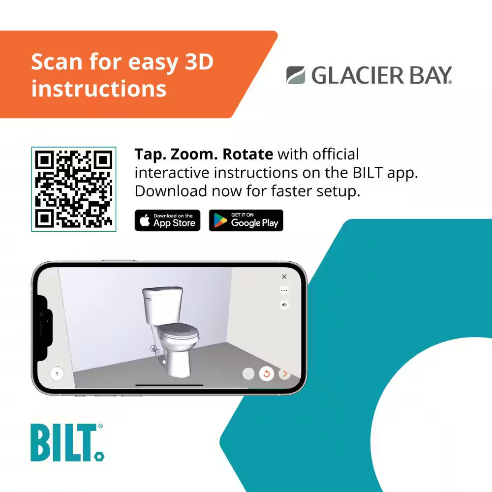 12 Inch Rough in Two-Piece 1.28 GPF Single Flush round Toilet in White Seat Included