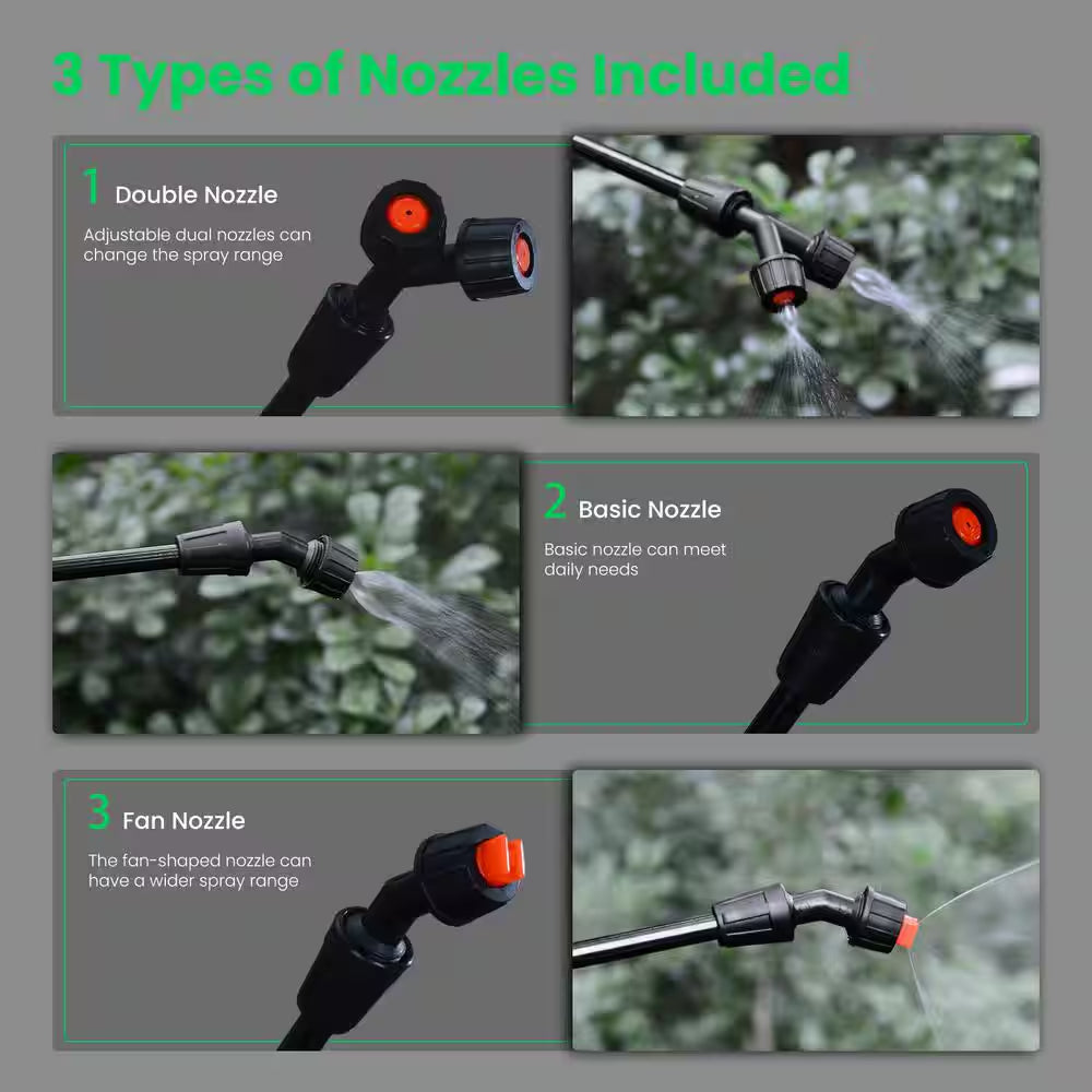 4 Gal. Backpack Sprayer with Padded Shoulder Strap for Pests & Weeds, and Spraying Plants, in Translucent White