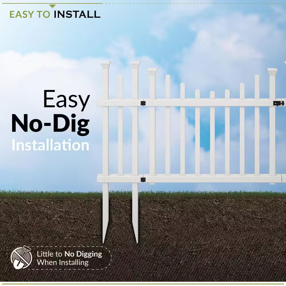 5 Ft. W X 2.5 Ft. H White Vinyl Washington Fence Gate Kit
