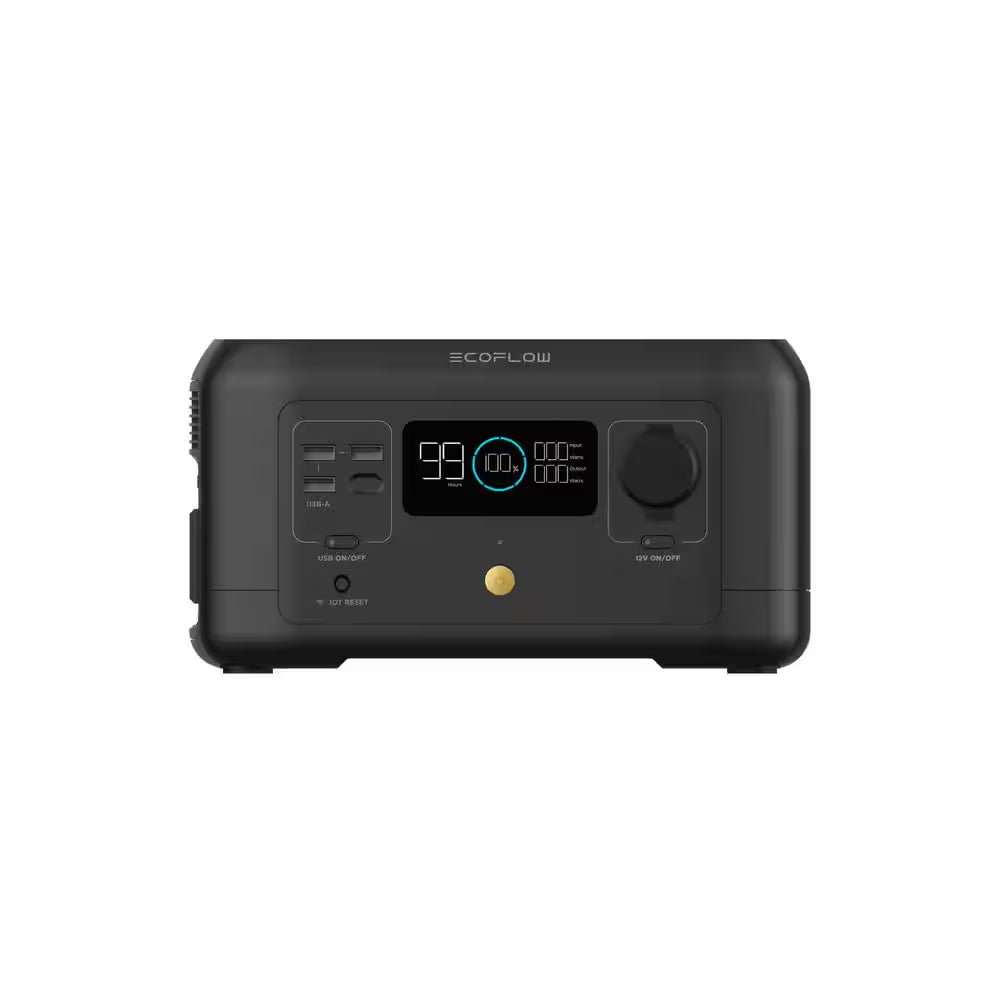 300-Watt Continuous 500-Watt Peak Push Button Start, 210Wh Solar Generator with Fast Recharging