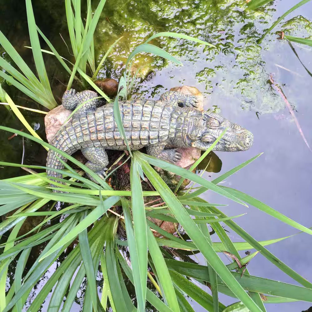 22 In. Gator the Alligator Bronze Patina Collectible Beach Statue