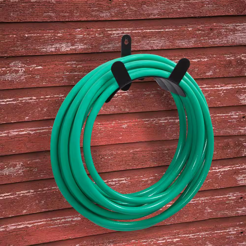 125 Ft. Black Steel Heavy-Duty Wall Mounted Garden Hose Reel