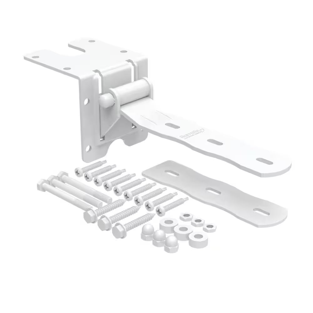 11.62 In. X 3.25 In. White No Rust Gate Hinge